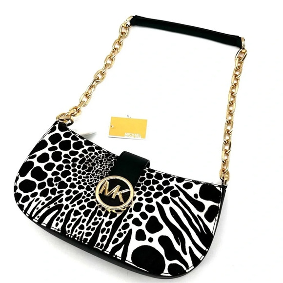 Michael Kors Handbags - Michael Kors Carmen Small Pouchette Crossbody Bag Black Multi